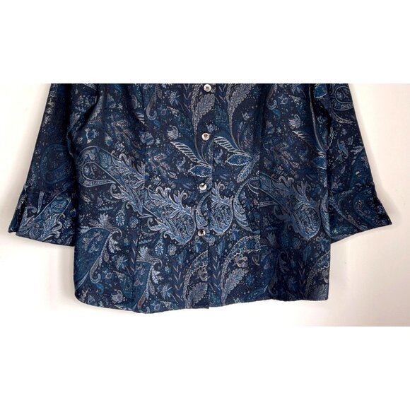 New Austin Reed Tapesty Button Up Shirt Women Size 14 - Picture 3 of 8